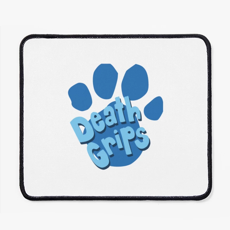 Death Grips Blue Paw Print Logo Design Mouse Pad