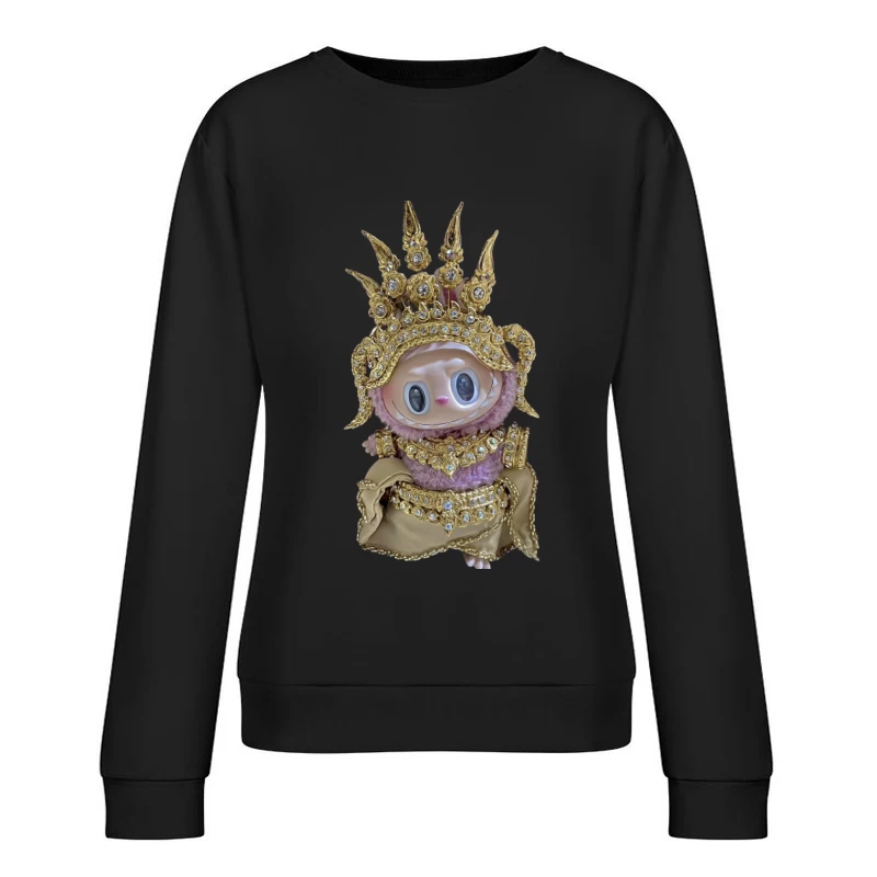 Goldene Krone-Figur Damen Pullover Sweatshirt
