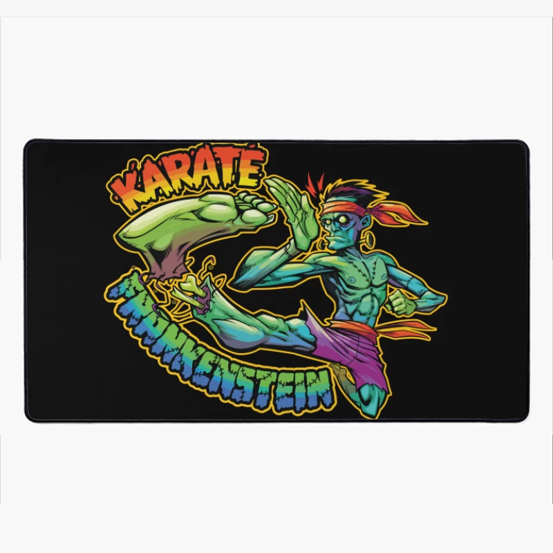 Karate Frankenstein Character Design Desk Mat