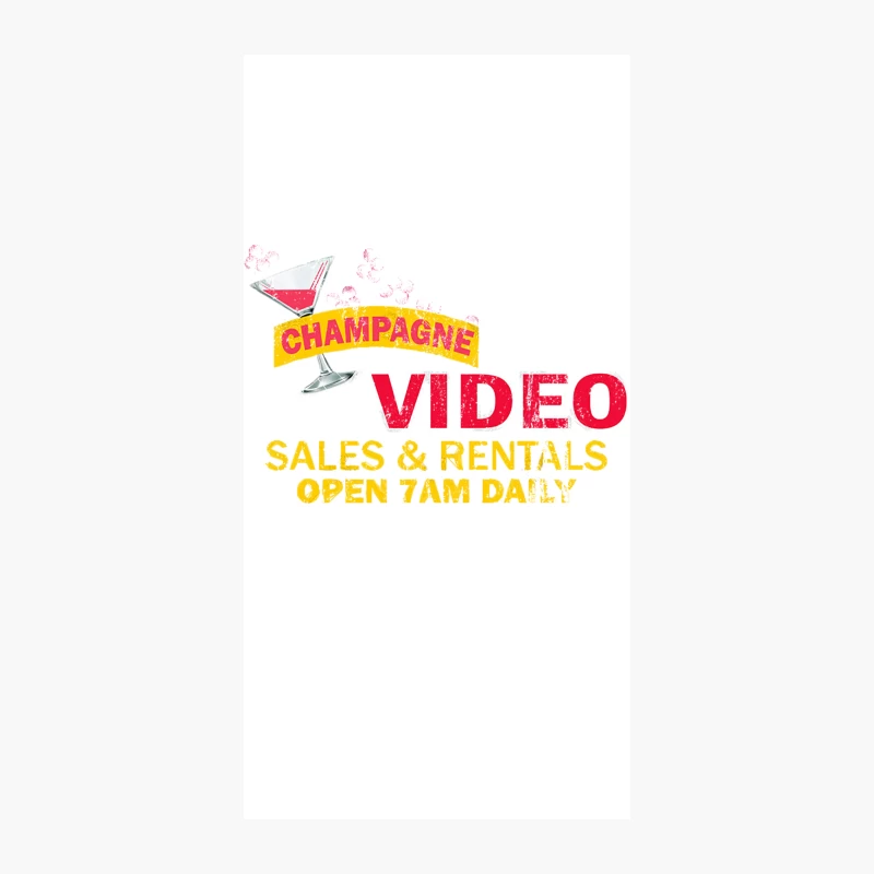Champagne Video, distressed iPhone Case