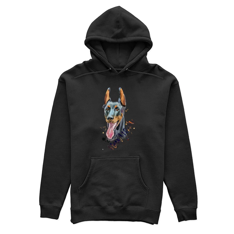 Portrait artistique d'un Doberman Femme Sweat à capuche