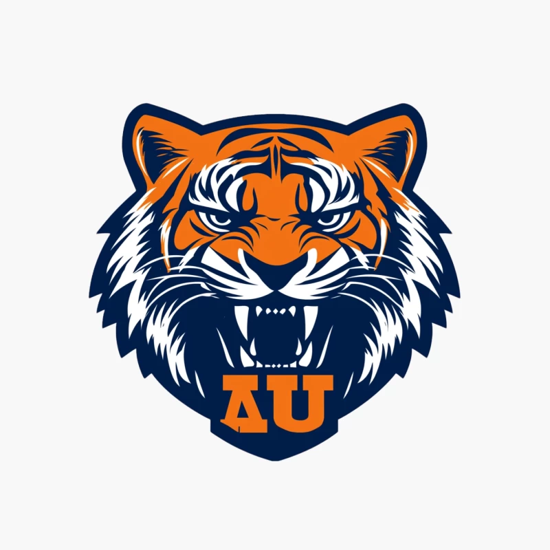 Fierce Auburn University Tiger Mascot Logo Cotton Tote Bag