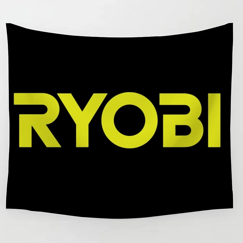 Ryobi Power Tools Brand Logo in Neon Yellow Tapestry