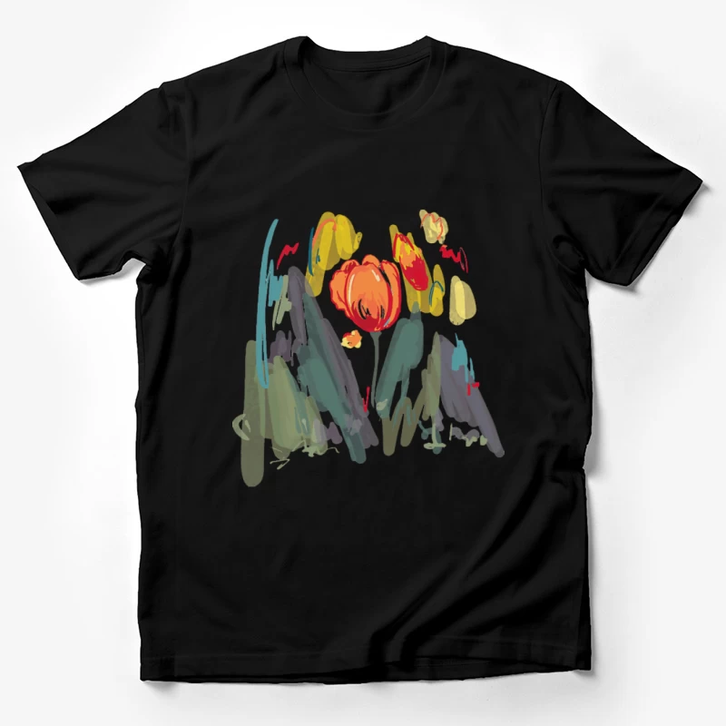 Bunte Blumenillustration Herren T-Shirt