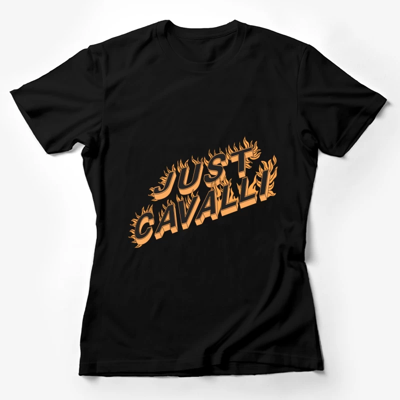 Flammendes Just Cavalli Logo Damen T-Shirt