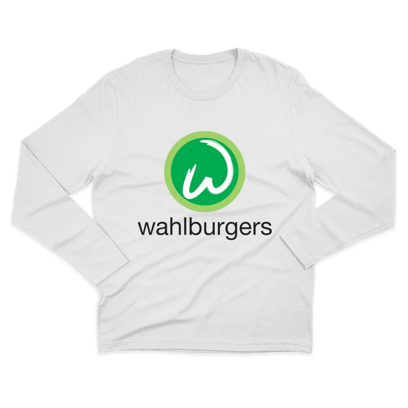 Wahlburgers Restaurant Chain Green Circle Logo Design Male Long Sleeve T-Shirt