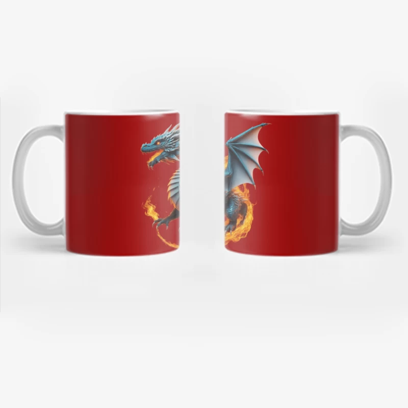 Mythical Fire-Breathing Dragon Coffee Mug