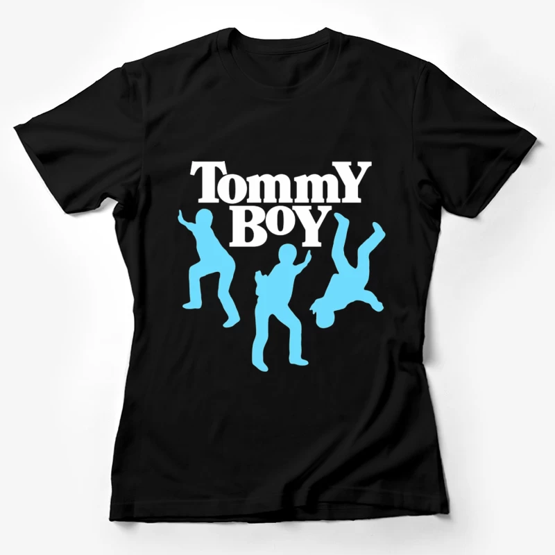 Tommy Boy Logo with Dancing Blue Silhouettes Female T-Shirt