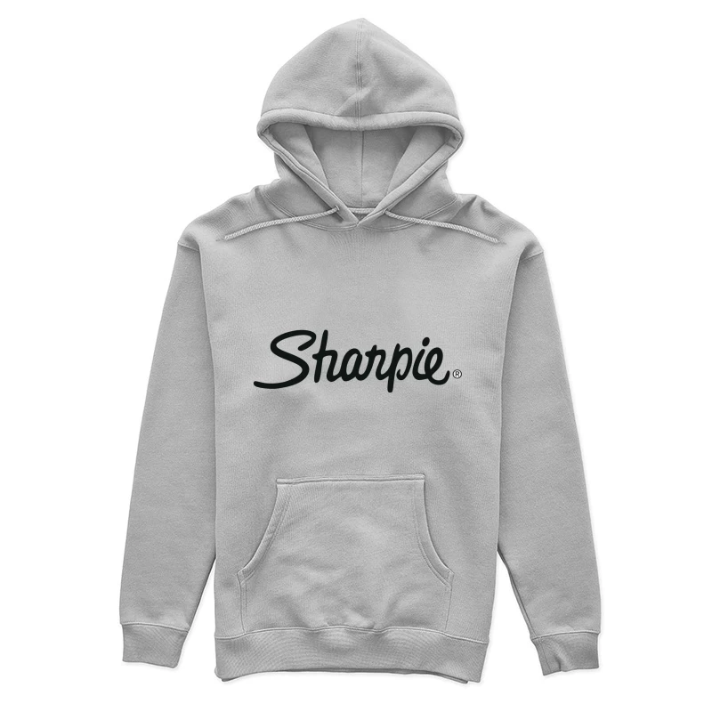 Sharpie Brand Logo in Classic Black Script Typography Female Pullover Hoodie