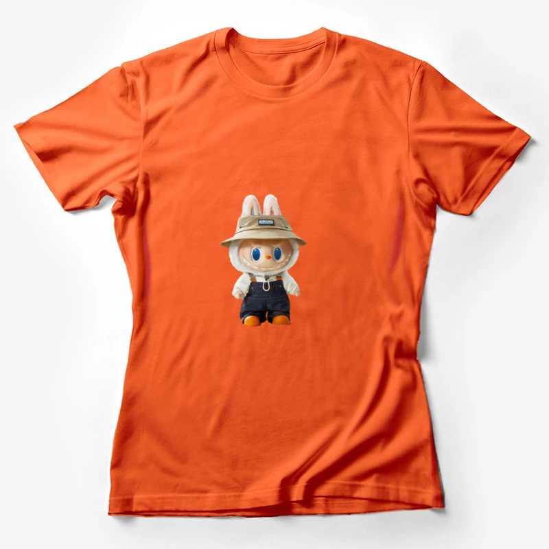 Niedliche Puppe mit Hut und Latzhose Damen T-Shirt