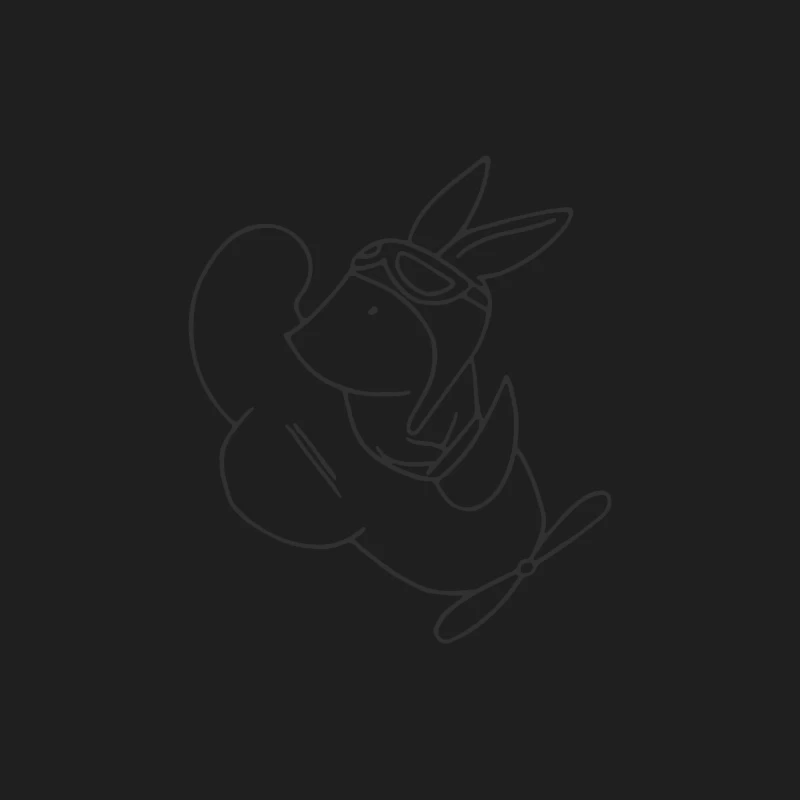 Lapin aviateur en esquisse minimaliste Homme Débardeur