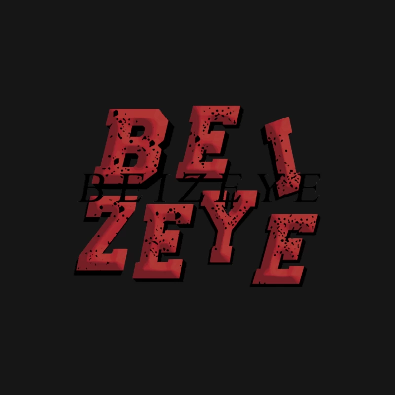Rotes 3D-Typografie-Design Damen T-Shirt