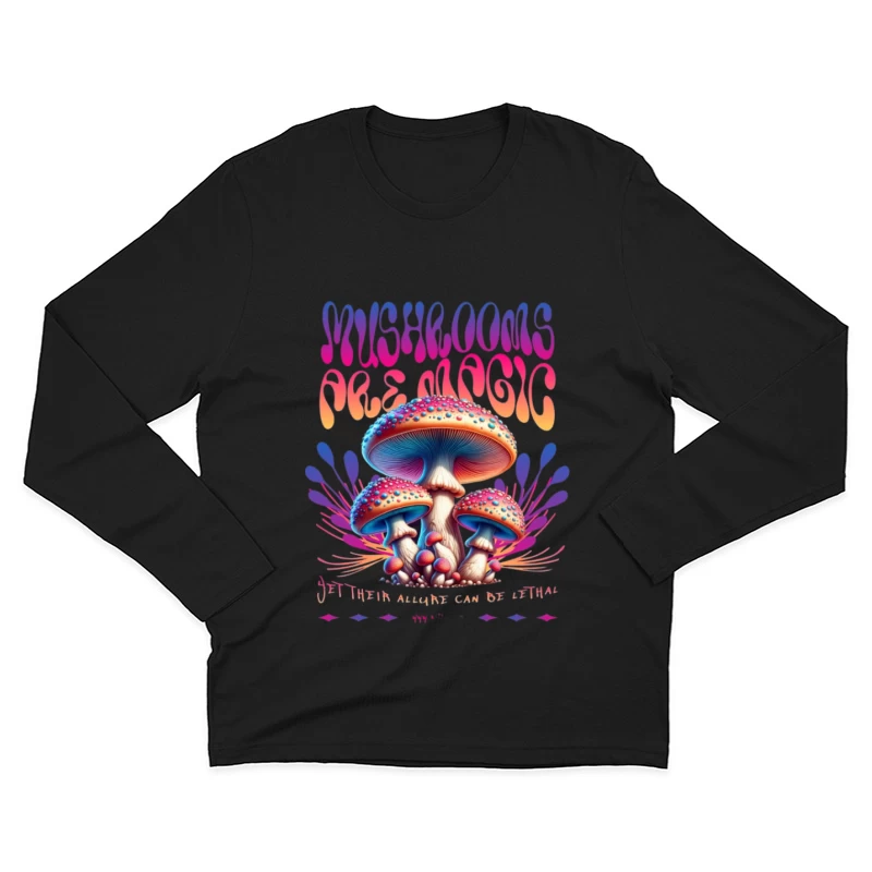 Champignons magiques et colorés Homme Manches Longues T-Shirt