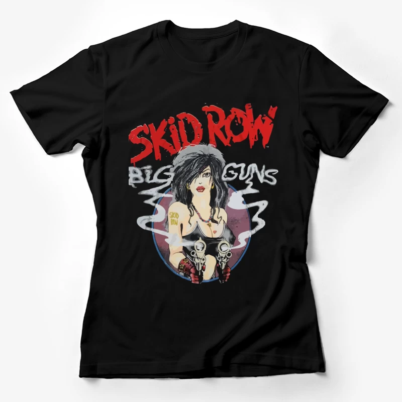 Skid Row Big Guns Vintage Rock Band Artwork Female T-Shirt