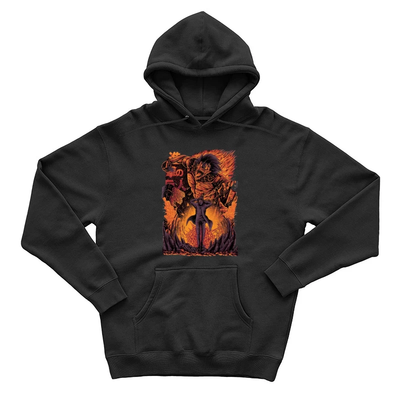 Düstere Anime-Szene mit Monster Herren Pullover Hoodie