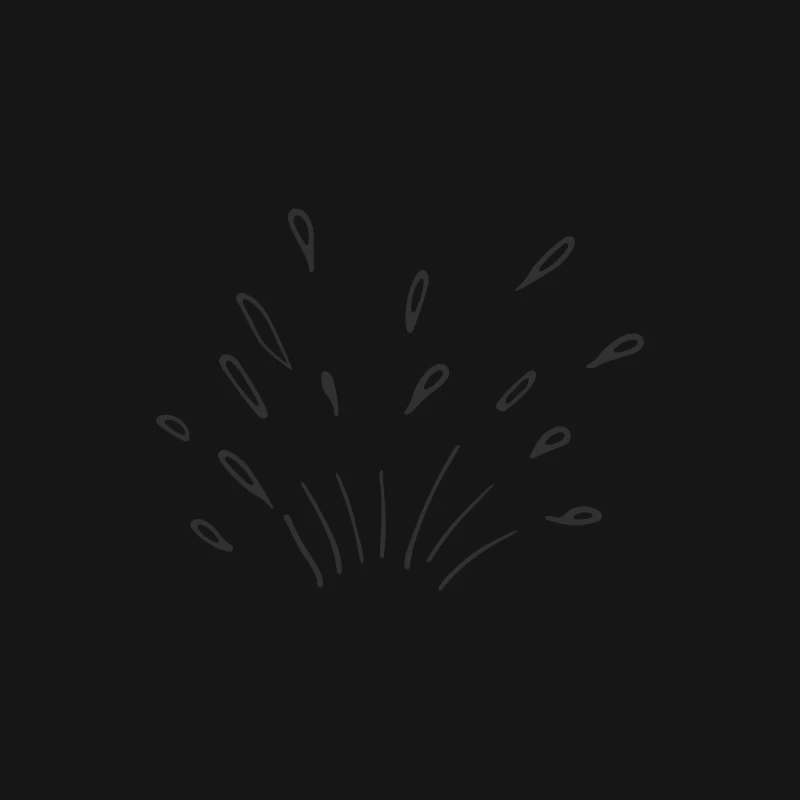 Explosion de feu d'artifice dessinée à la main Homme Manches Longues T-Shirt