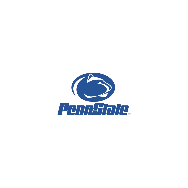 Penn State Nittany Lions Athletic Logo in Blue and White iPhone Case