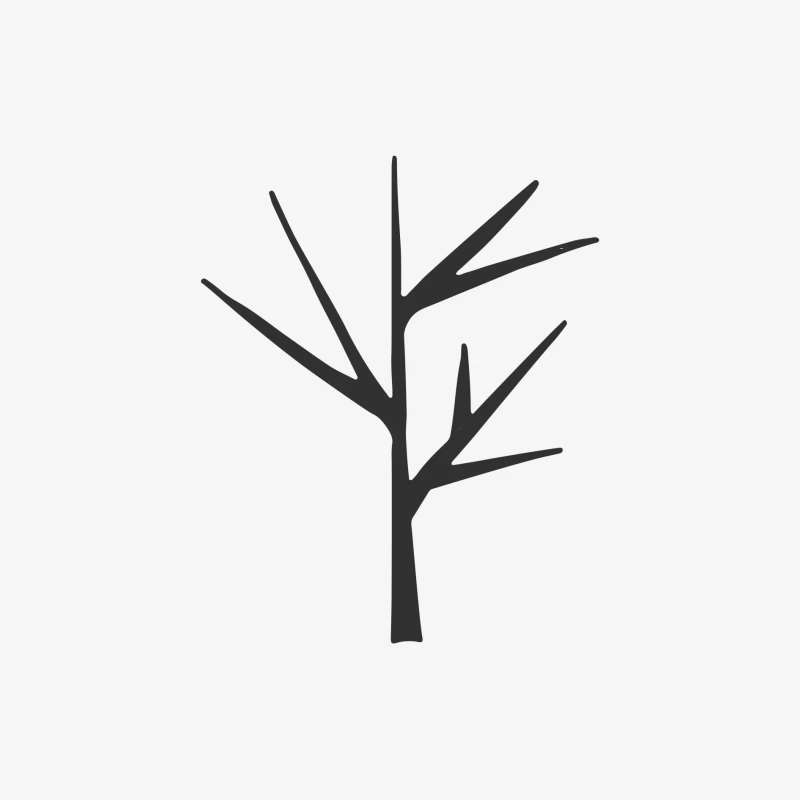 Silhouette d'arbre simple Femme Manches Longues T-Shirt