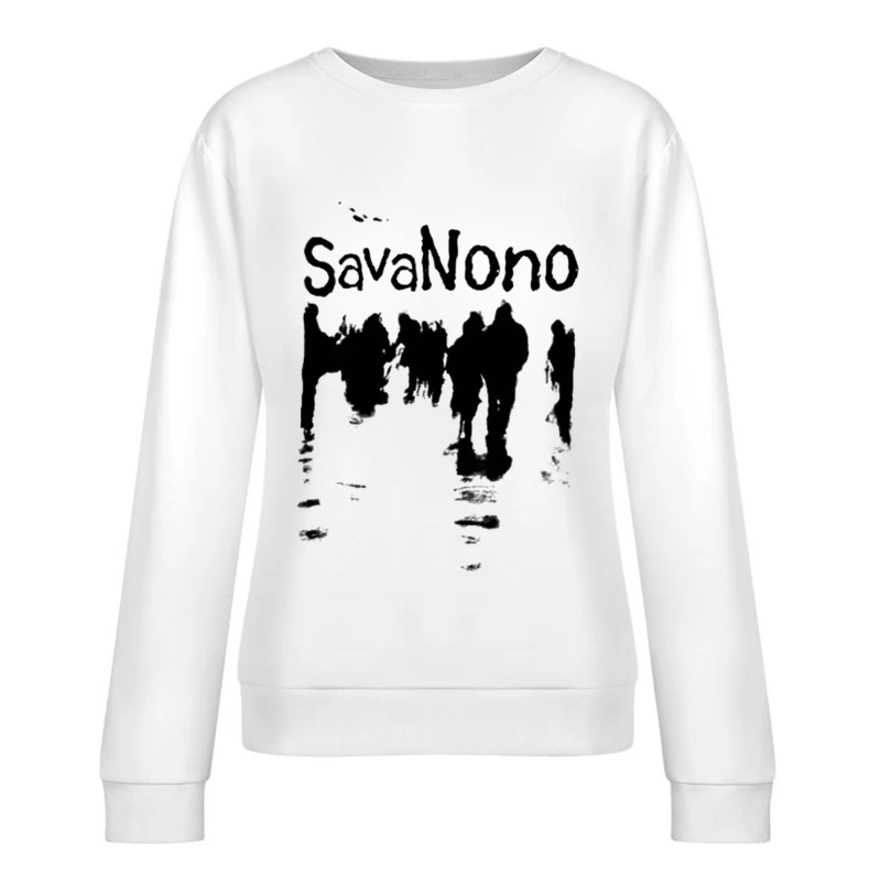 Schwarz-Weiß Menschen Silhouetten Damen Pullover Sweatshirt