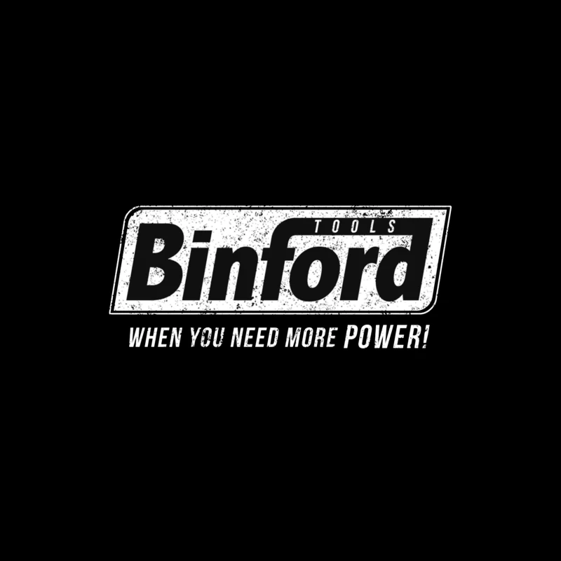 Vintage Binford Tools Logo with Power Slogan Throw Pillow