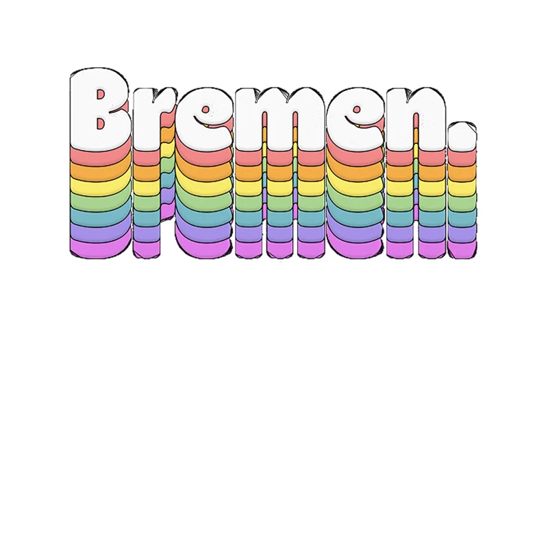 Bremen  Retro Typographic Design Tapestry