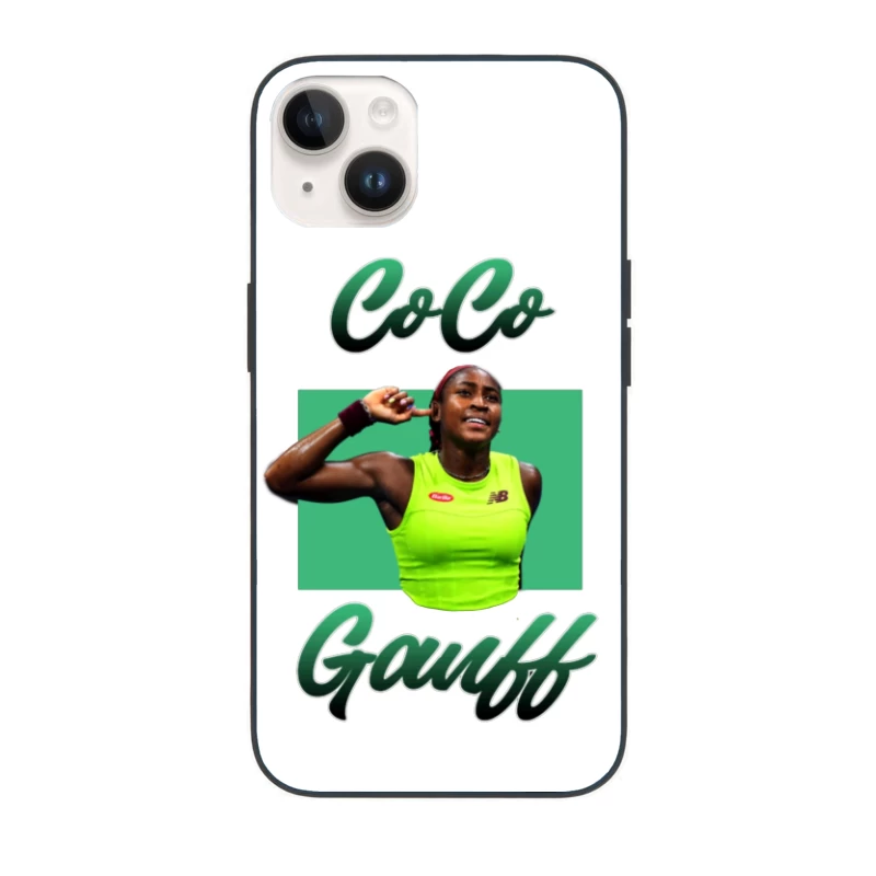 Professional Tennis Athlete in Bright Training Attire iPhone Case