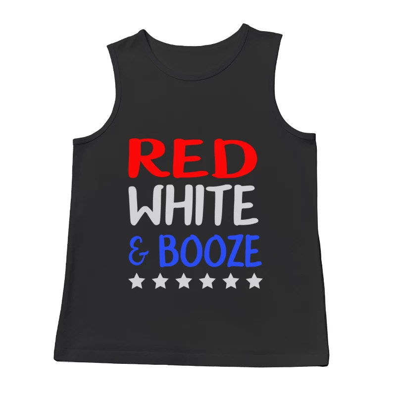T-shirt rouge, blanc et alcool Homme Débardeur