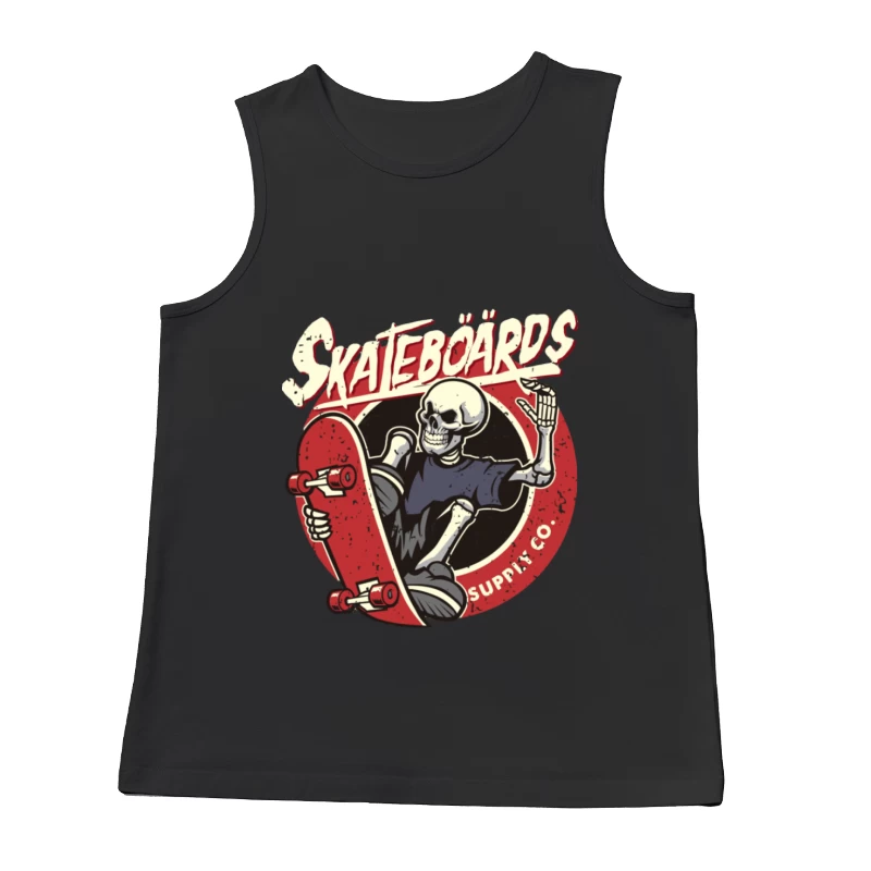Skelett mit Skateboard-Design Herren Tanktops