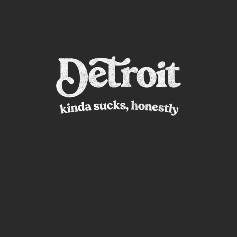 Detroit Sucks - Retro Style Typography Design Baseball Cap
