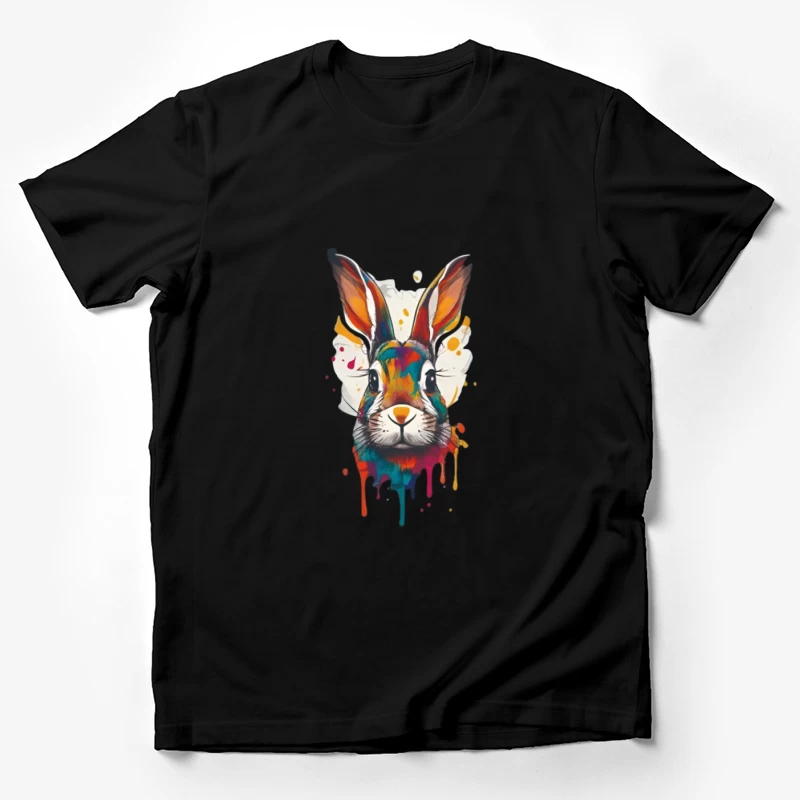 Bunte Kaninchenkunst mit Aquarelleffekten Herren T-Shirt