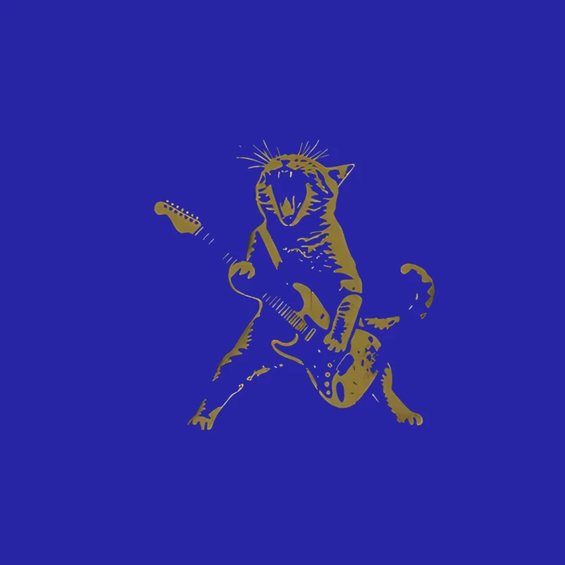 Rocking Cat with Electric Guitar Male Tank Top