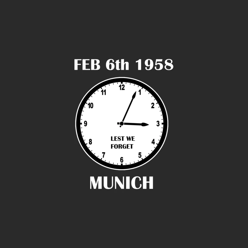 Munich Air Disaster Memorial Clock: Lest We Forget Baseball Cap