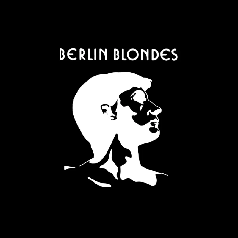 Minimalist Line Art Profile with Berlin Blondes Text Pin