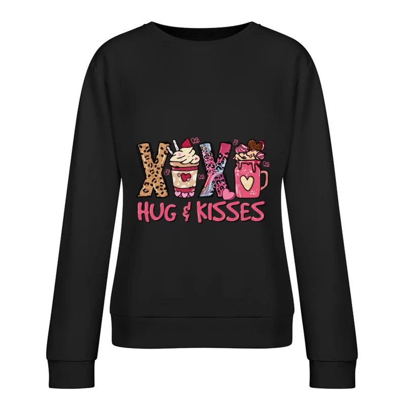 Design mit Umarmungen und Küssen Damen Pullover Sweatshirt