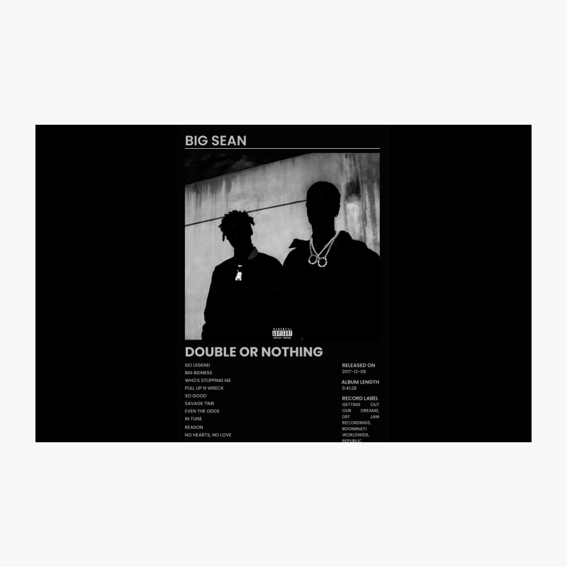 Big Sean's "Double or Nothing" Hip-Hop Album Cover Travel Mug