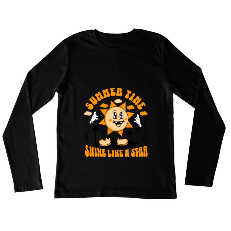 Sourire Soleil d'Été Femme Manches Longues T-Shirt