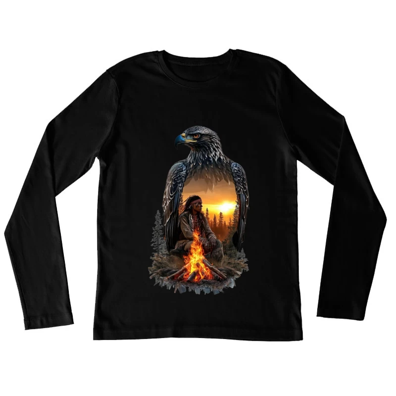 Spirit of the Eagle: A Native American Connection Female Long Sleeve T-Shirt