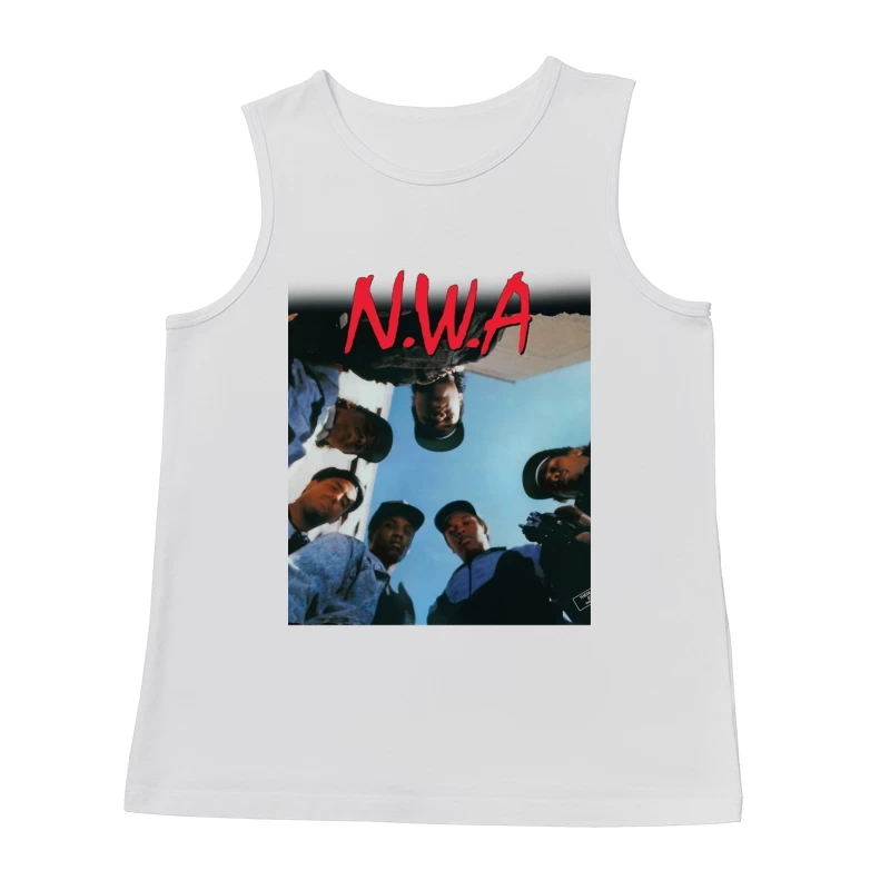 N.W.A Group Circle Low-Angle Photo Against Blue Sky Male Tank Top