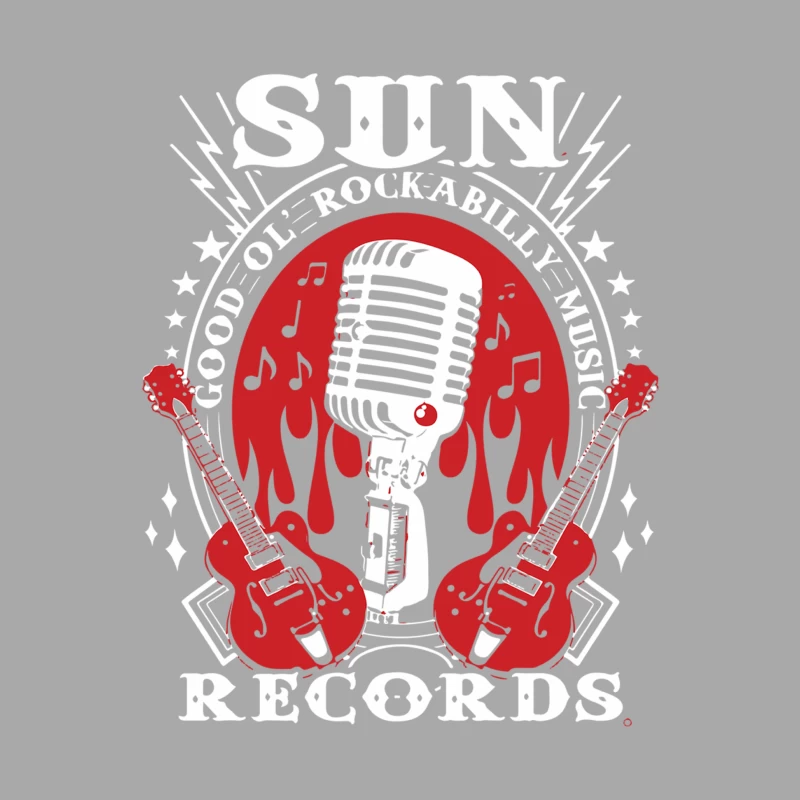 Sun Records Steady Mens Black Rockabilly Music Male Pullover Hoodie