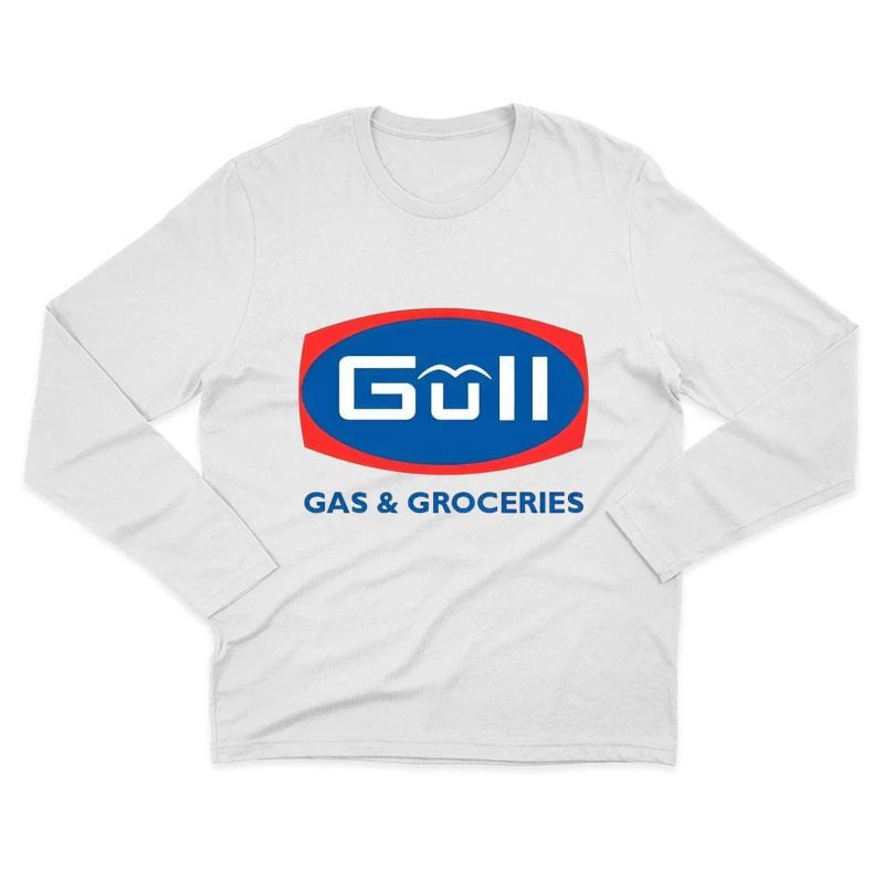 Gull Gas Station and Grocery Store Brand Logo Male Long Sleeve T-Shirt