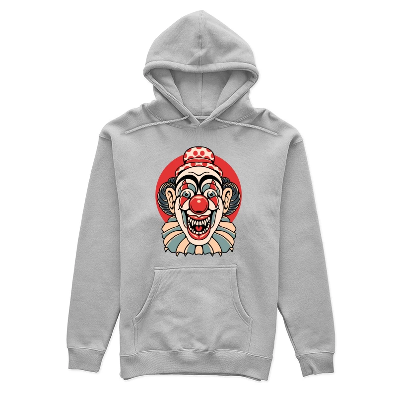 Vintage Clown Illustration Female Pullover Hoodie