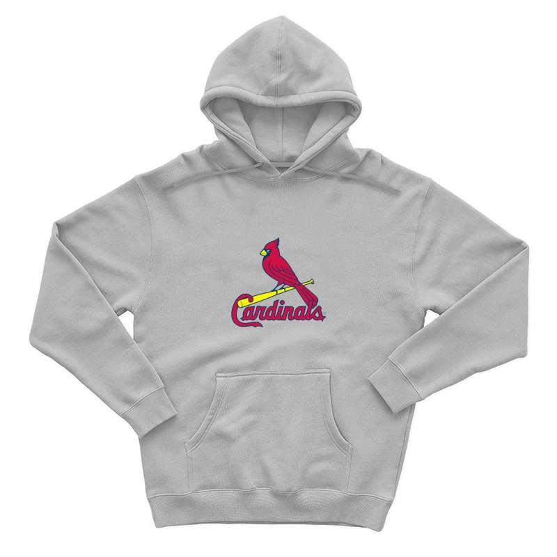 St. Louis Cardinals MLB Team Logo with Red Cardinal Mascot Male Pullover Hoodie