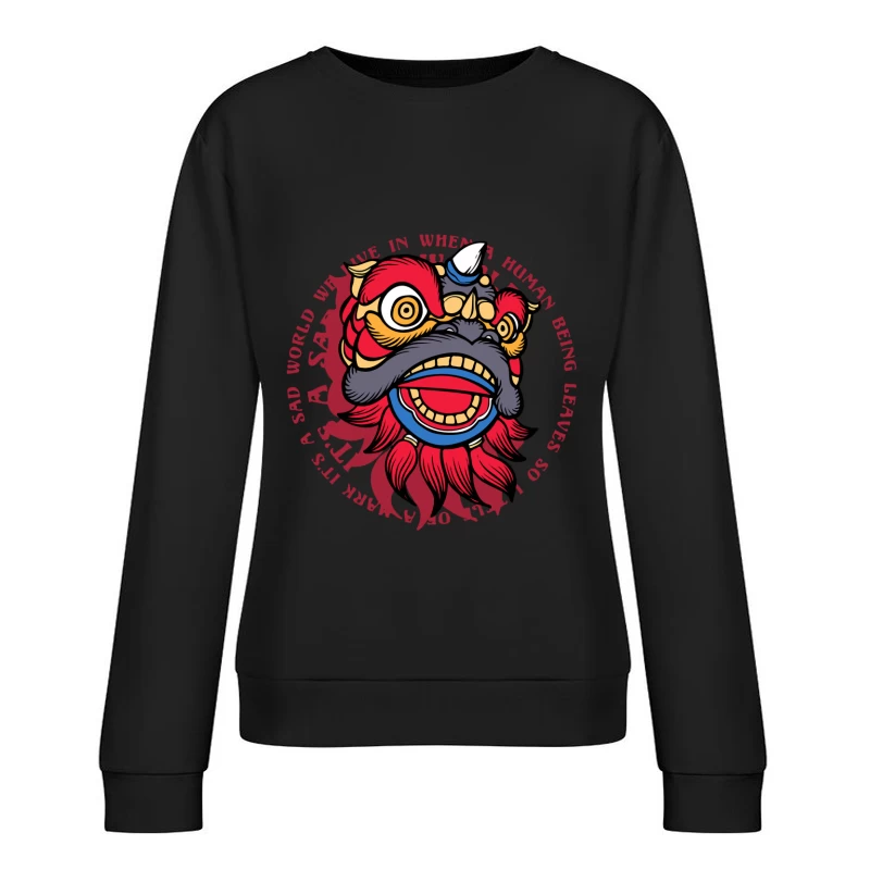 Drachenkunst mit traurigem Zitat Damen Pullover Sweatshirt