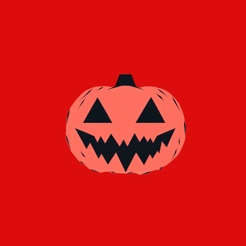 Minimalist Orange Halloween Jack-o'-Lantern Illustration Male Tank Top