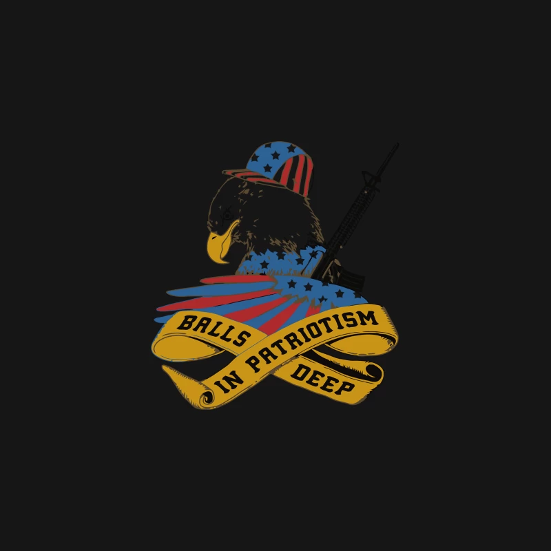 Satirical Patriotic Eagle with American Symbols Desk Mat