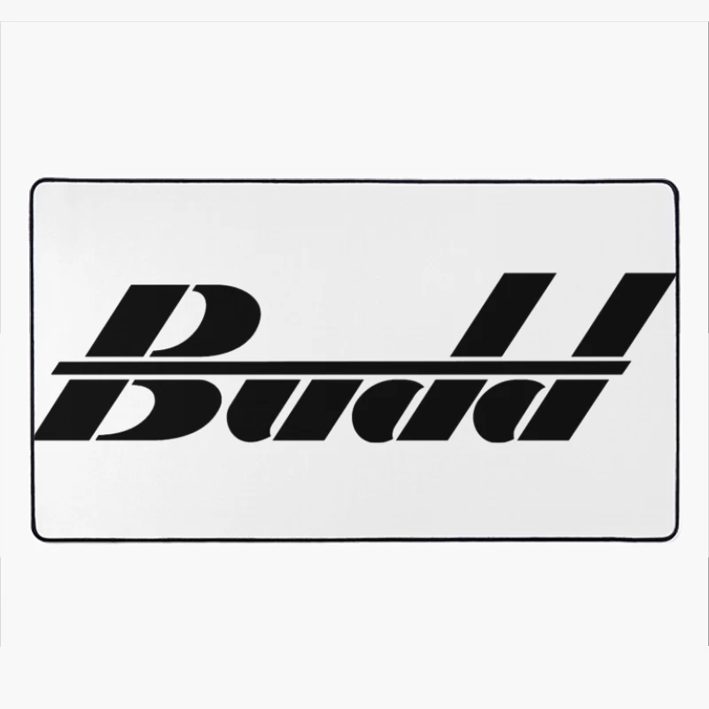 DHL Corporate Logo in Black and White Desk Mat