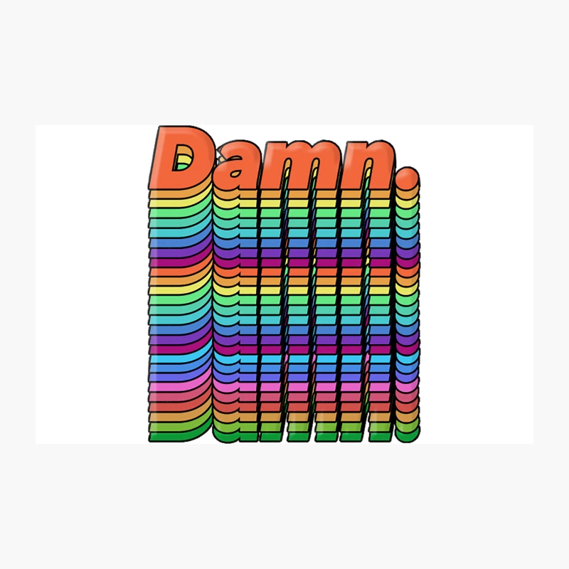 Damn. Original Typographic Chromatic Design Travel Mug