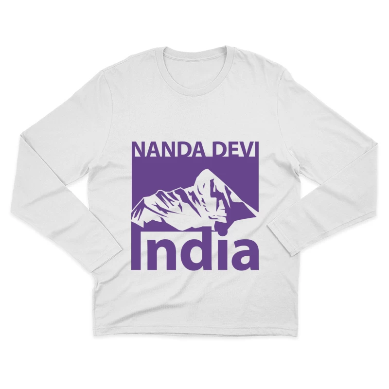 Nanda Devi Berglogo in Indien Herren Langarm T-Shirt