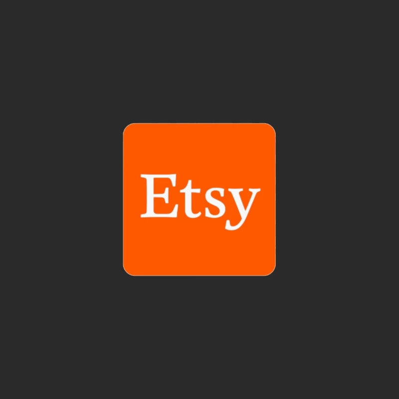 Etsy Official Logo - Orange Square E-commerce Marketplace Icon Baseball Cap