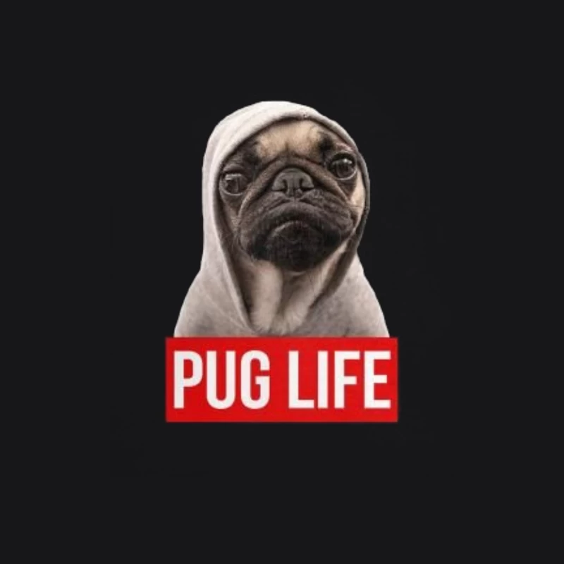 Pug avec sweat à capuche: Vie de Pug Homme Sweat à capuche